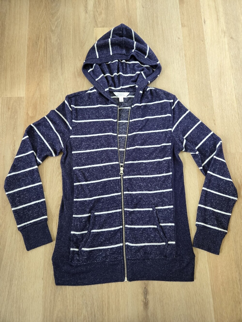 Market & Spruce Classic Striped Hoodie Sm